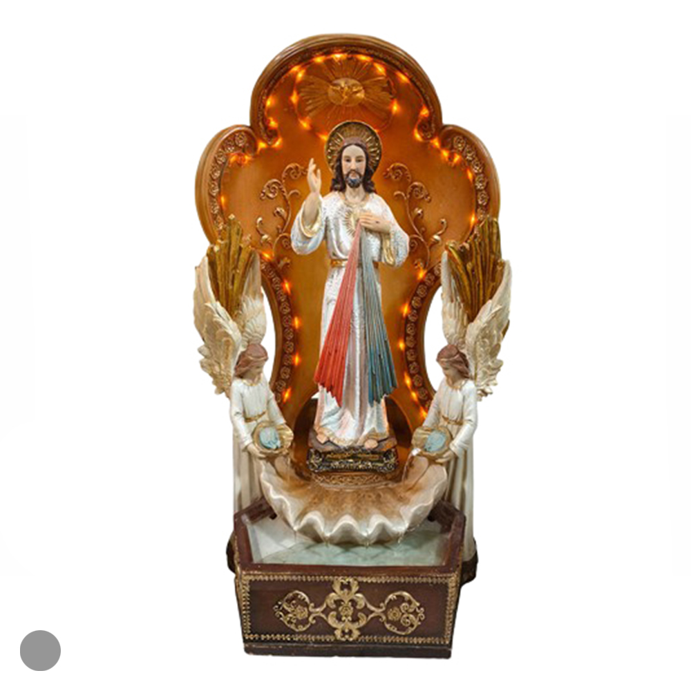 RESINA NATAL FONTE JESUS C/LED (COLORIDO) 60,96X30,48cm