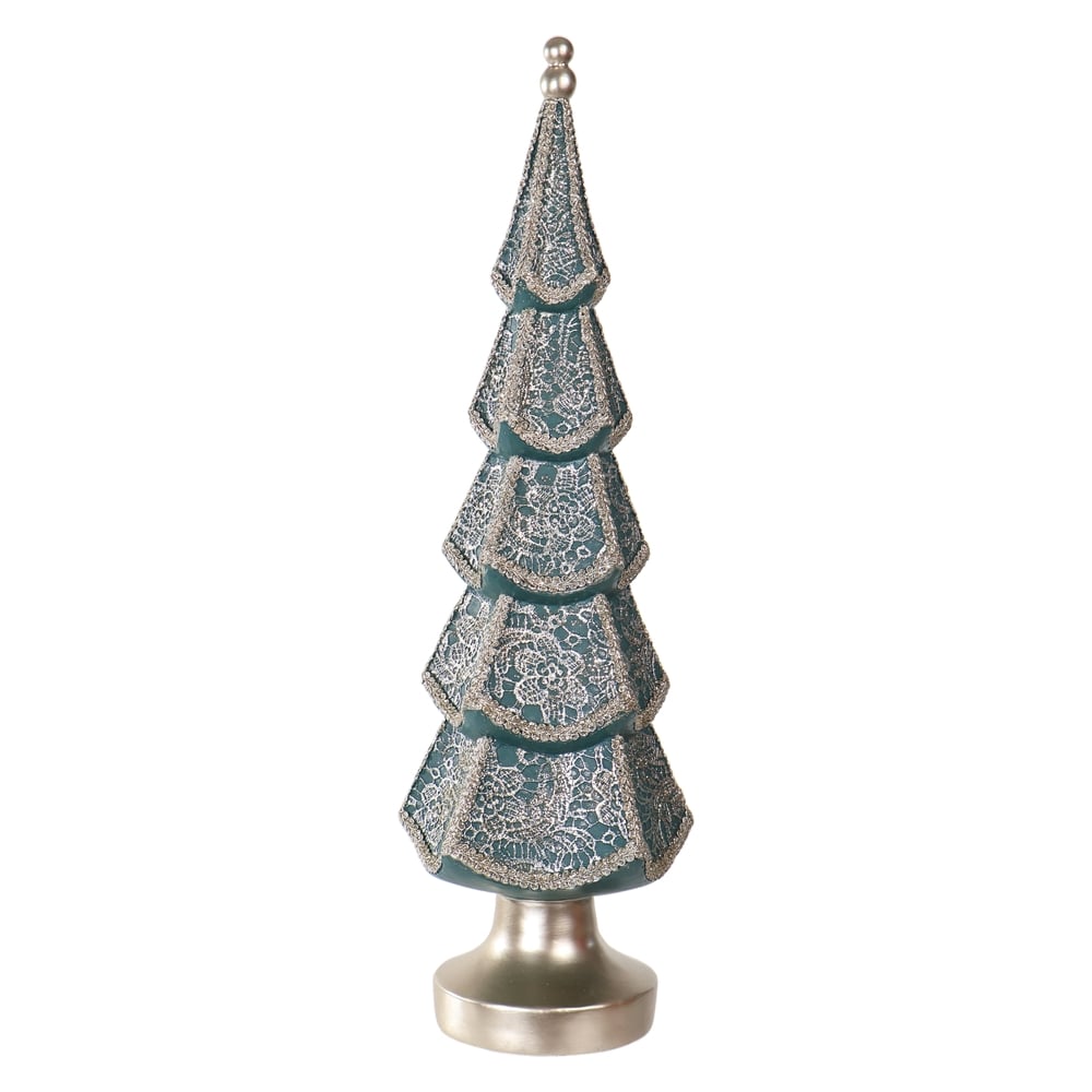 RESINA NATAL ARVORE DECORATIVA (VERDE) 46X14X33cm