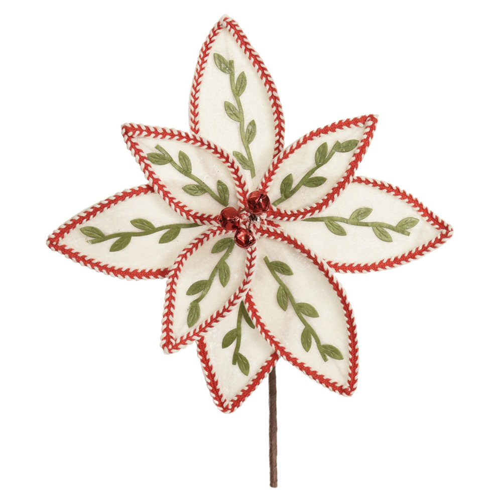 H.BICO DE PAPAGAIO AVELUDADO NATAL (BRANCO VERMELHO) 19cm 26d 8P