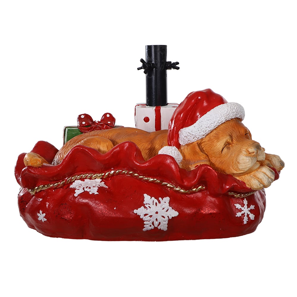 BASE DE ARVORE NATAL CACHORRO (VERMELHO) 29,5X43,5cm