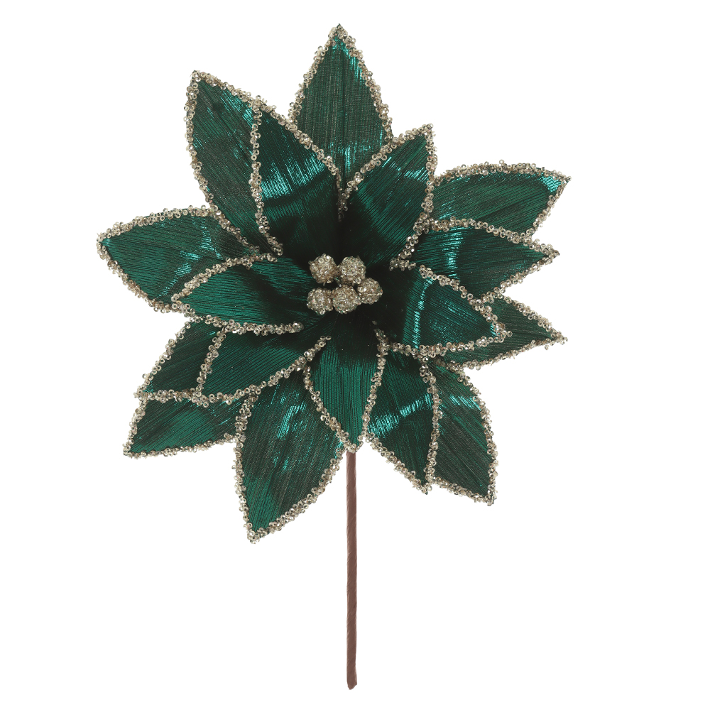 H.BICO DE PAPAGAIO NATAL (VERDE GLITTER CHAMPANHE) 25cm 31d 17P