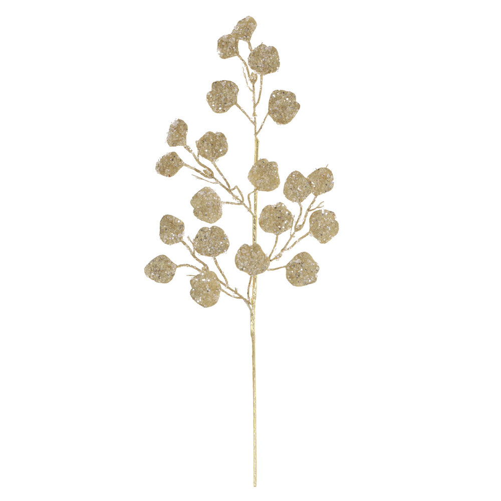 C.FOLHA NATAL C/GLITTER (DOURADO) 76cm