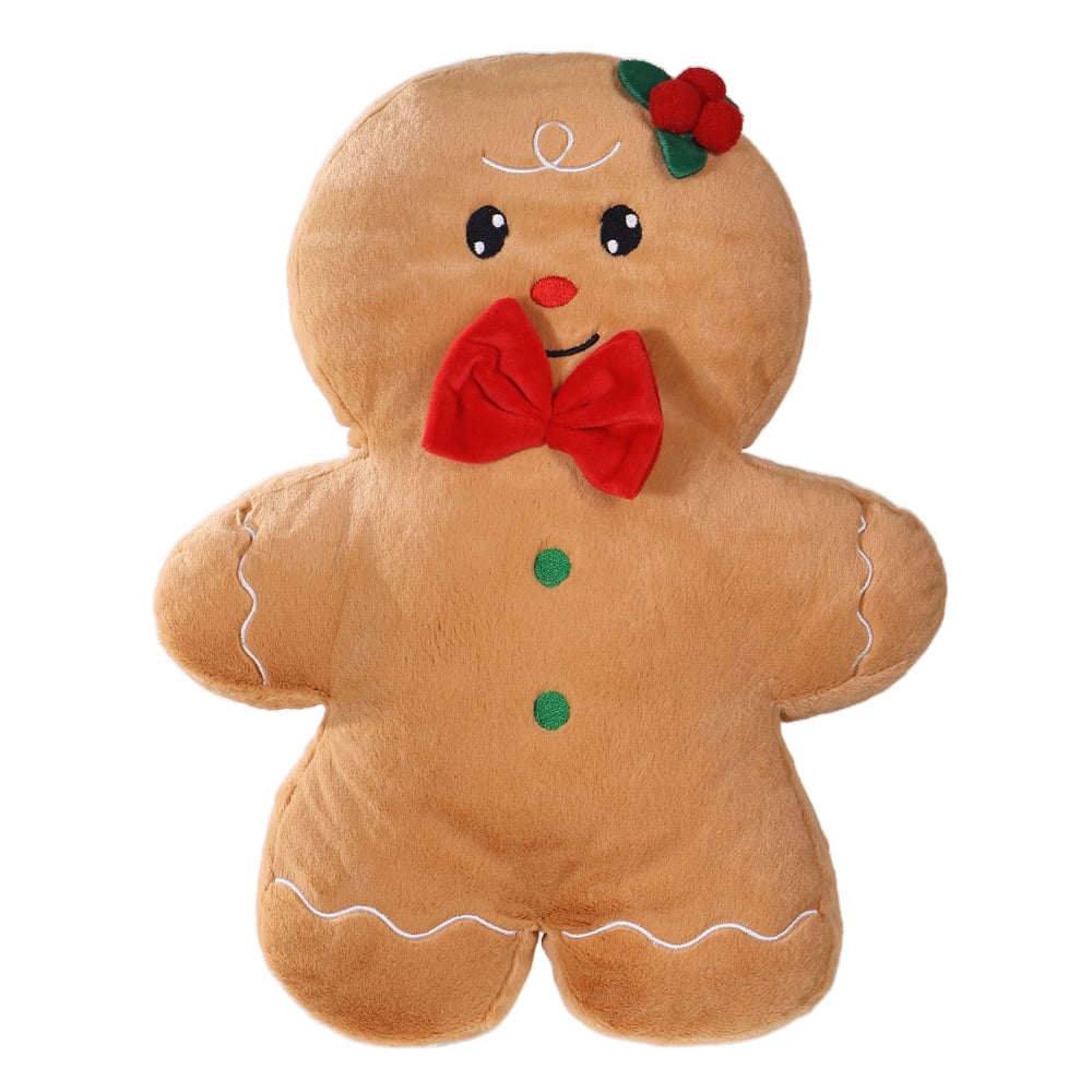 BONECO NATAL GINGERBREAD (BEGE VERMELHO) 42X33cm