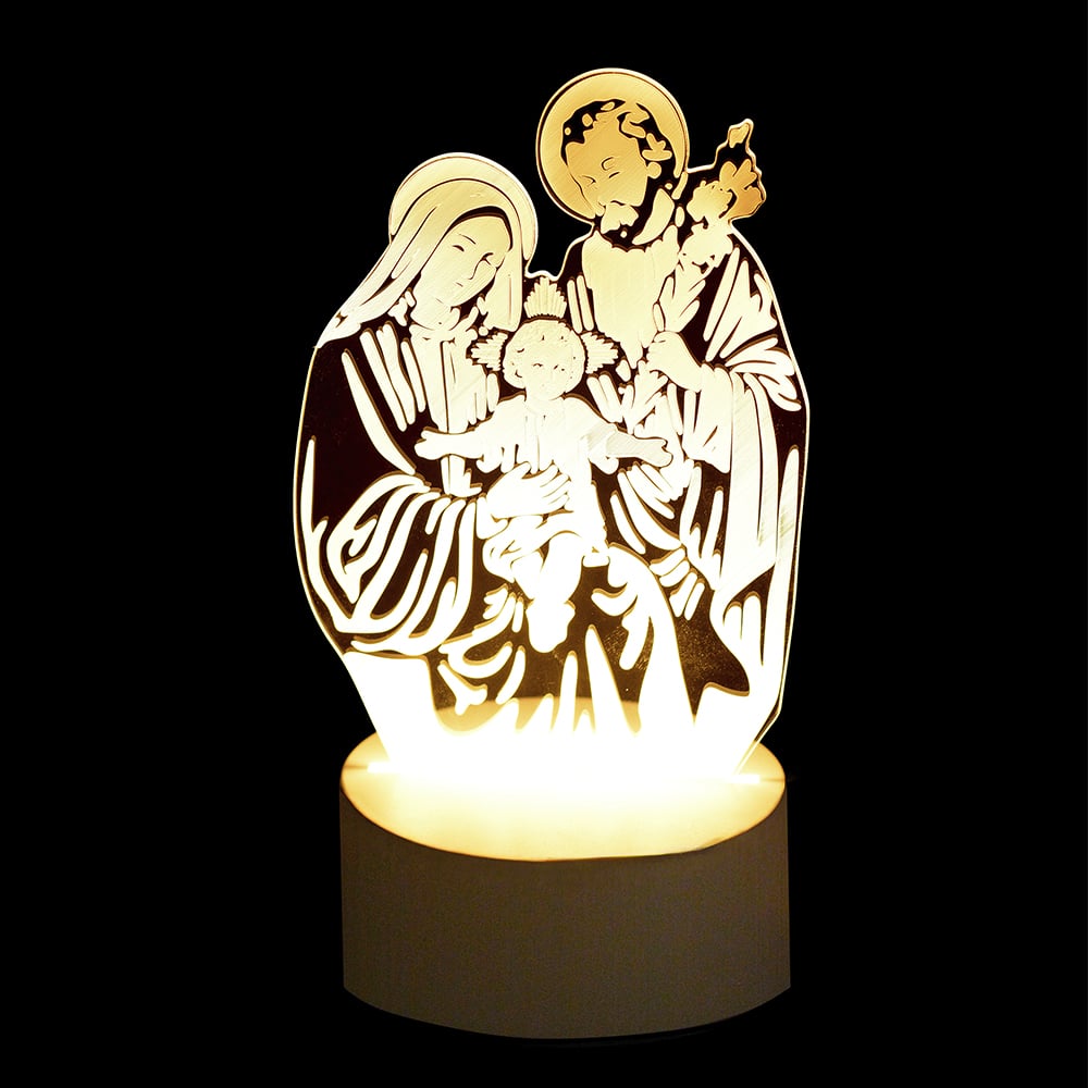 LUMINARIA LED SAGRADA FAMILIA ACRILICO. C/USB (BRANCO QUENTE) 19X10,5cm