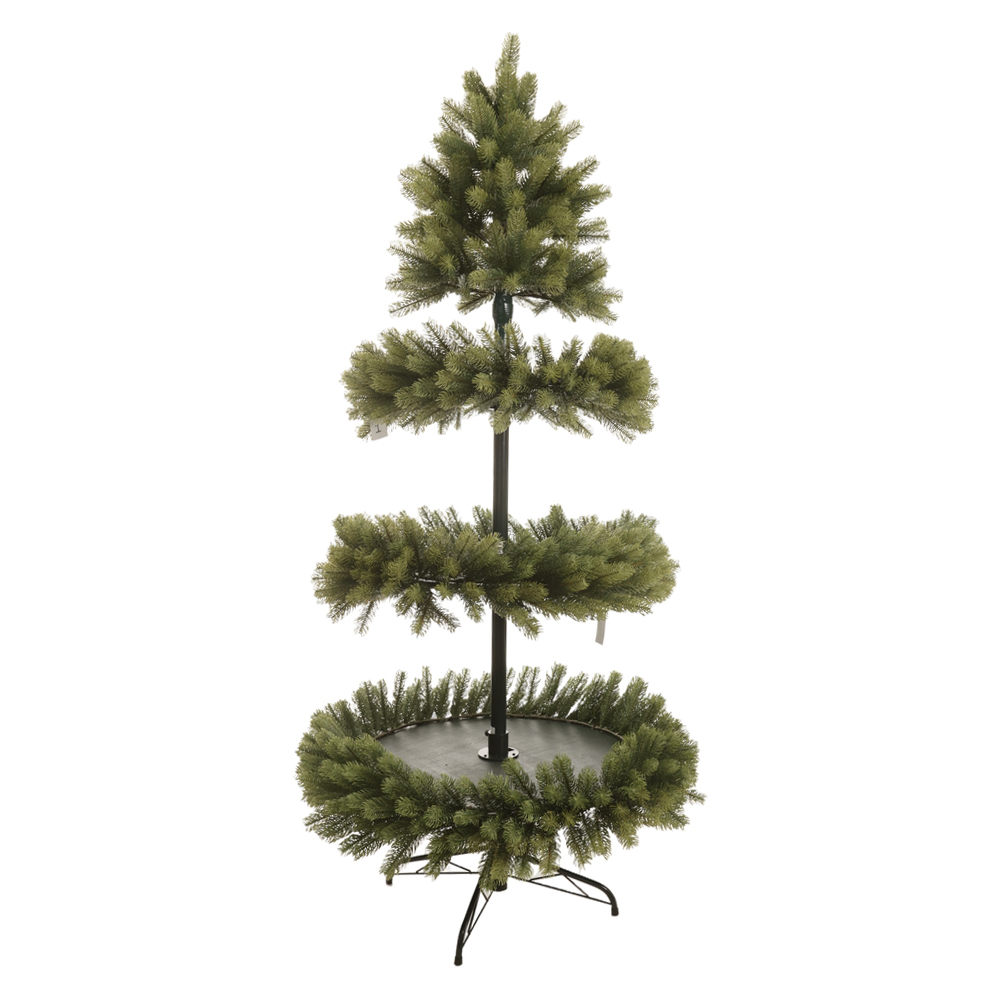 A.ARVORE DE NATAL 732 TIPS C/SUPORTE 3 CAMADAS (VERDE) 1,8m
