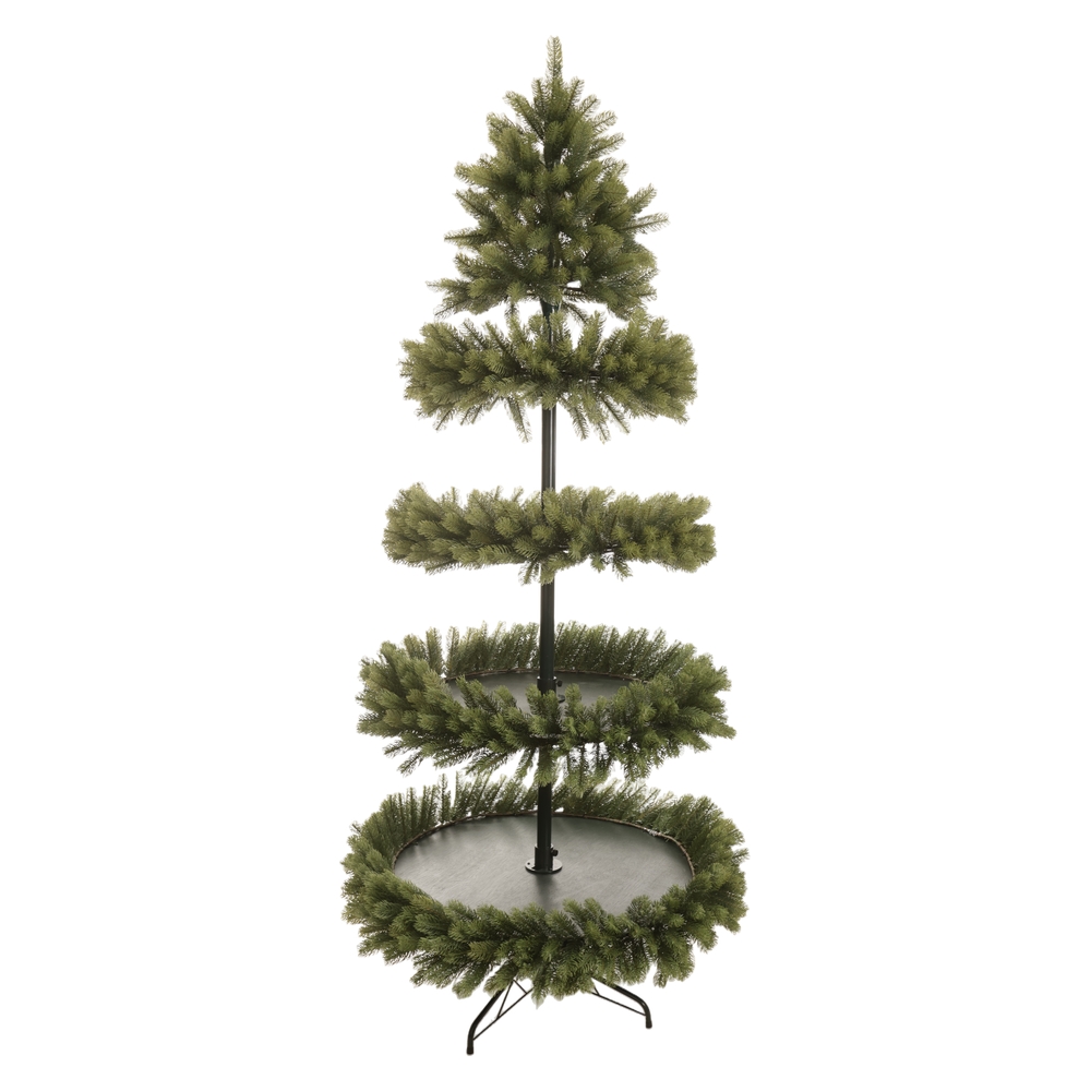 A.ARVORE DE NATAL 1008 TIPS C/SUPORTE 4 CAMADAS (VERDE) 2,1m