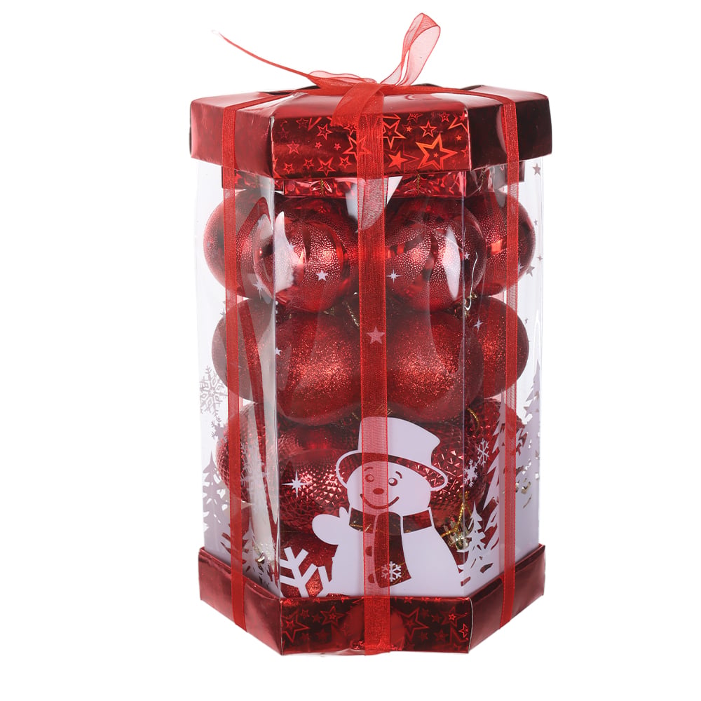 BOLAS DECORADAS KIT NATAL C/35 (vermelho) 5D