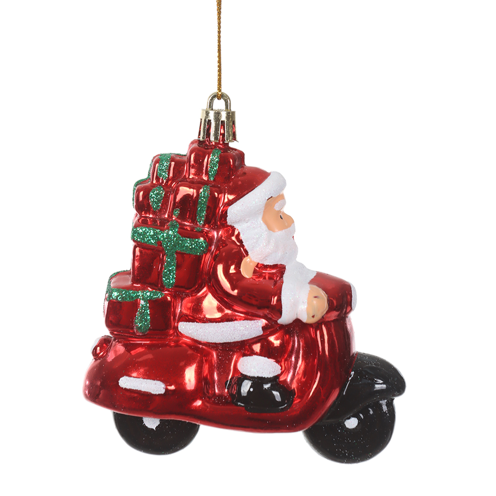 ENFEITE PENDENTE NOEL NATAL C/2 (VERMELHO) 10X3X10,7cm