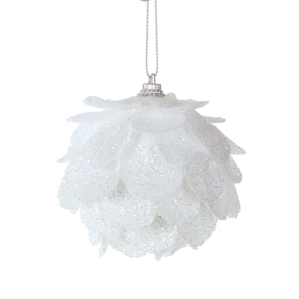 BOLAS DECORADAS NATAL C/3 (Branco) 8D