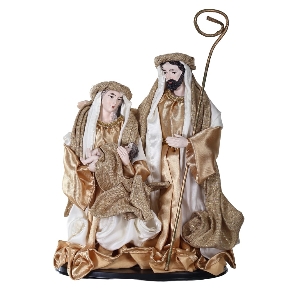 RESINA SACRA SAGRADA FAMILIA (DOURADO) 25cm