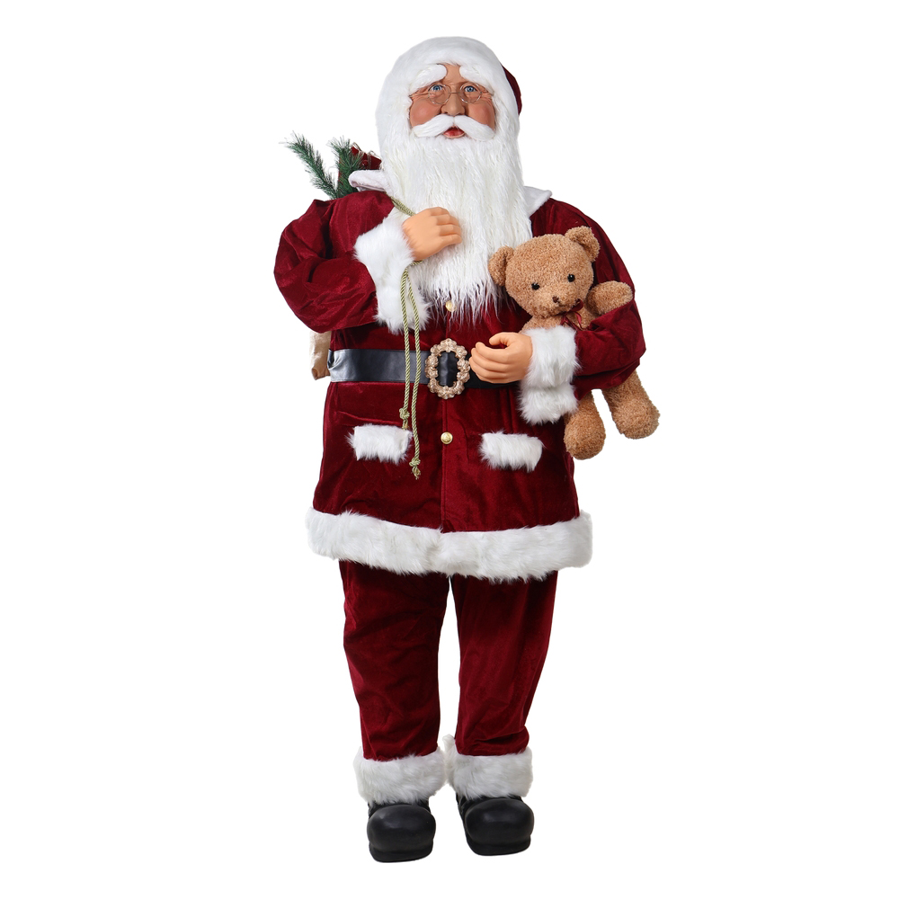 PAPAI NOEL NATAL EM PE (VERMELHO) 1,8m