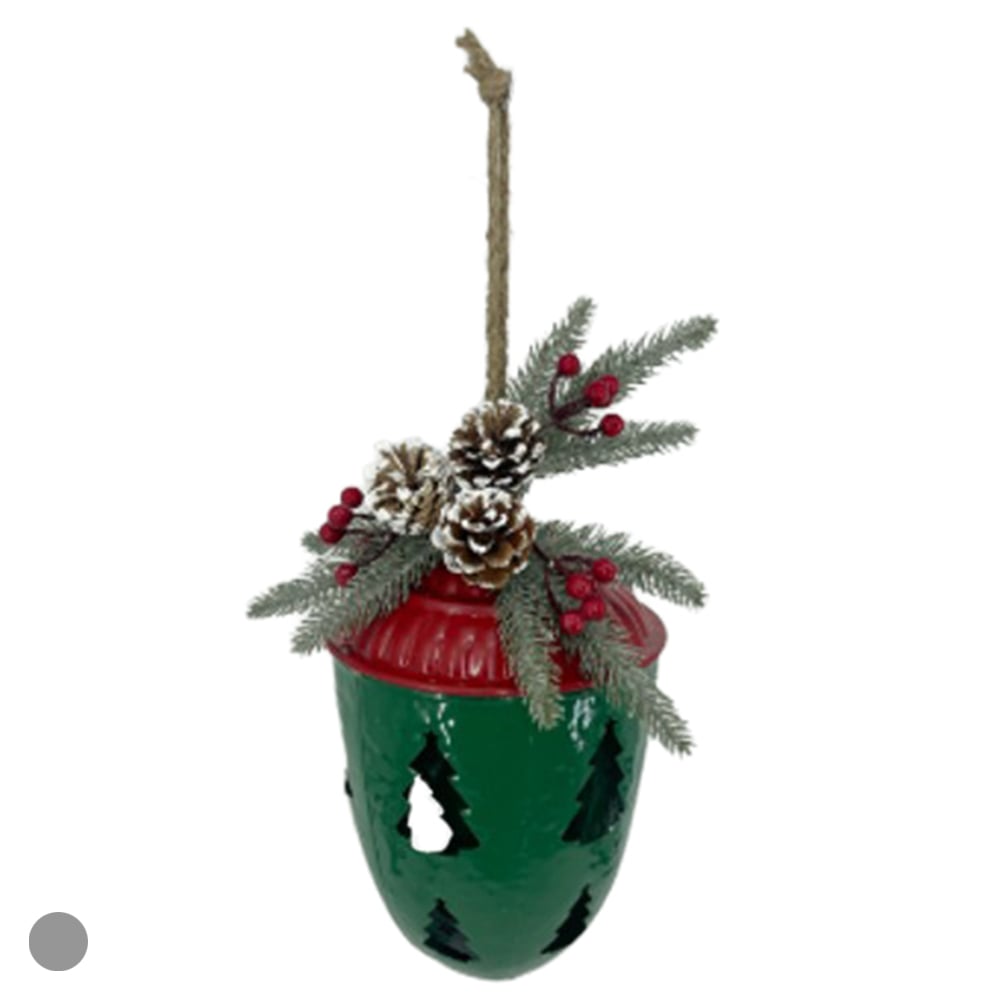 ENFEITE GUIZO NATAL (verde vermelho) 29X17X17cm
