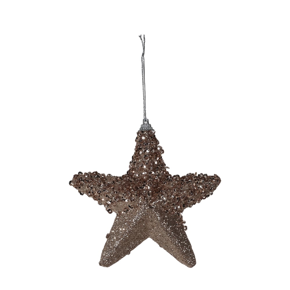 ENFEITE ESTRELA NATAL (DOURADO) 11X4X11cm 8D