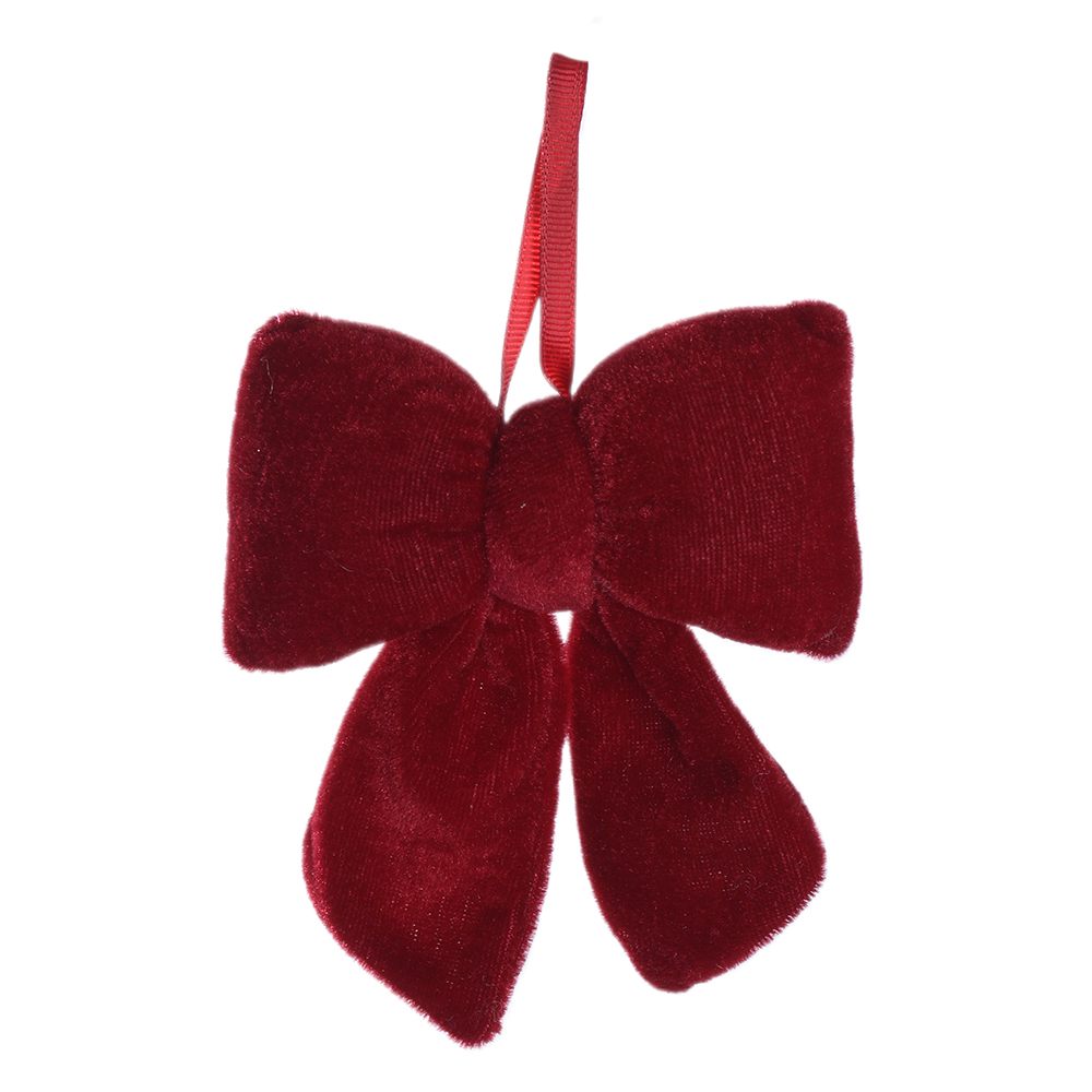 ENFEITE LACO NATAL (VERMELHO) 14X13cm
