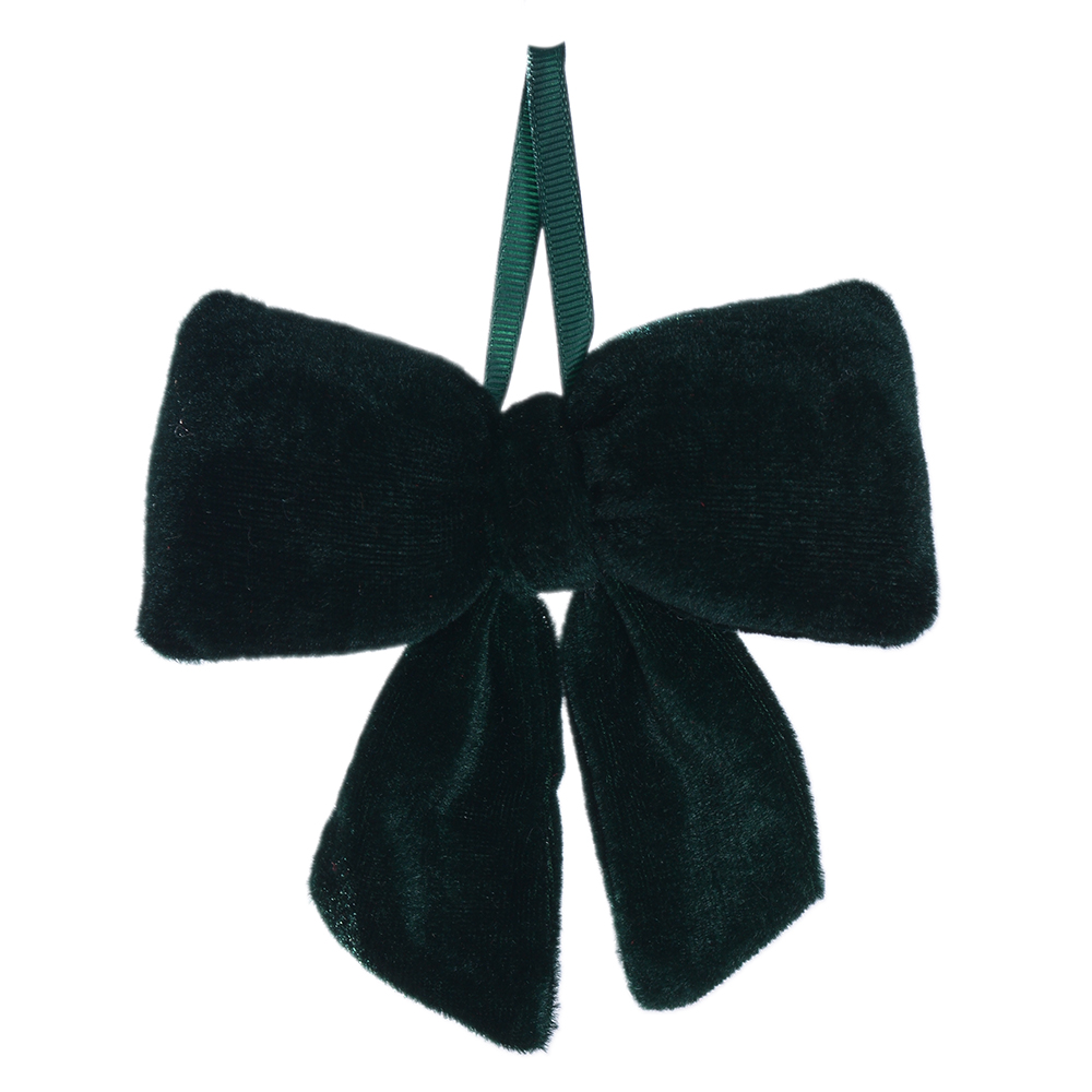 ENFEITE LACO NATAL (VERDE) 14X13cm