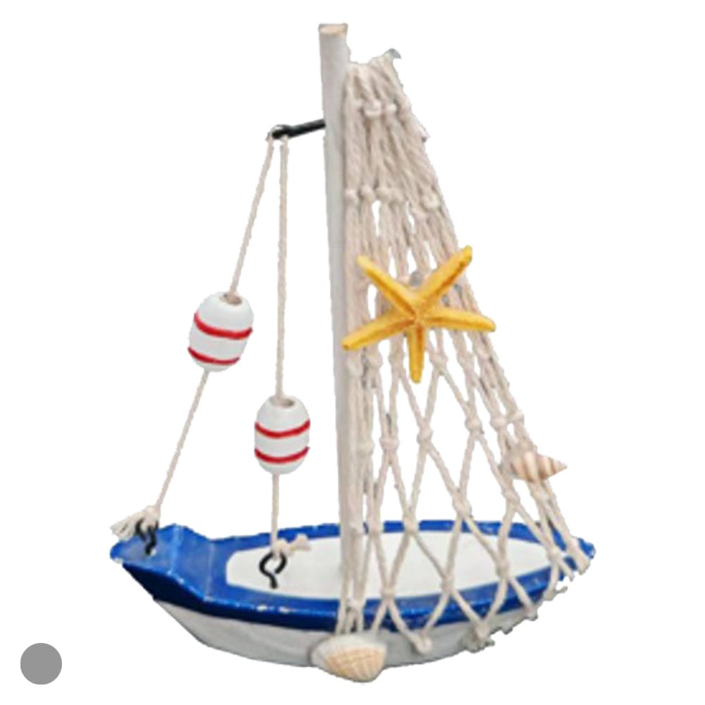 BARCO DECORATIVO NATAL (BRANCO AZUL) 14X11cm