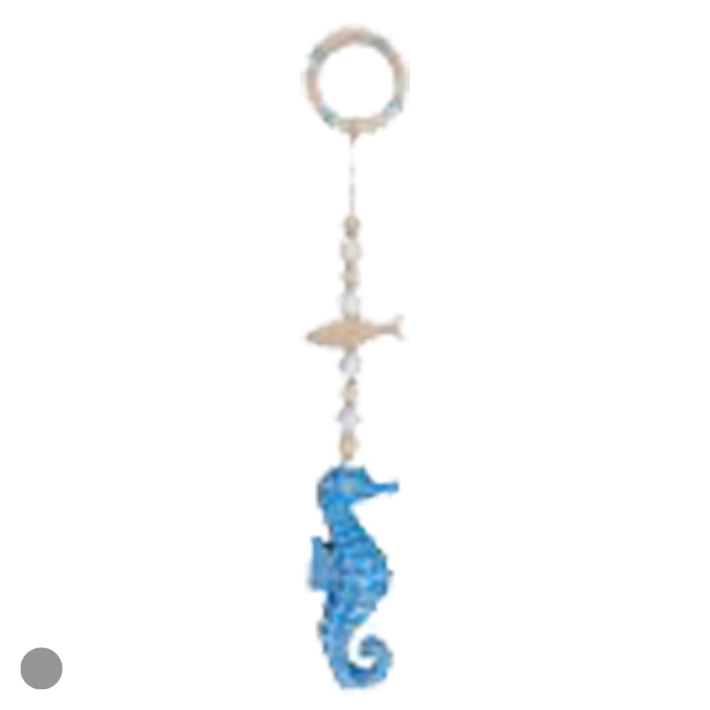 ENFEITE CAVALO MARINHO NATAL (AZUL) 41X7cm
