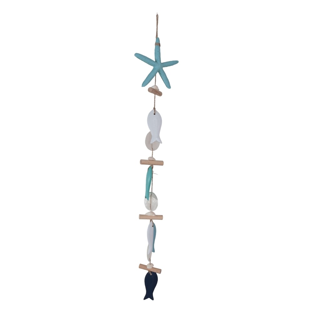 ENFEITE ESTRELA DO MAR NATAL (AZUL CLARO) 64X13cm