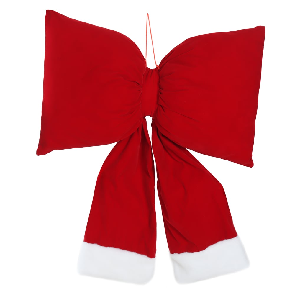 NATAL LACO  DECORATIVO 60cm (VERMELHO)