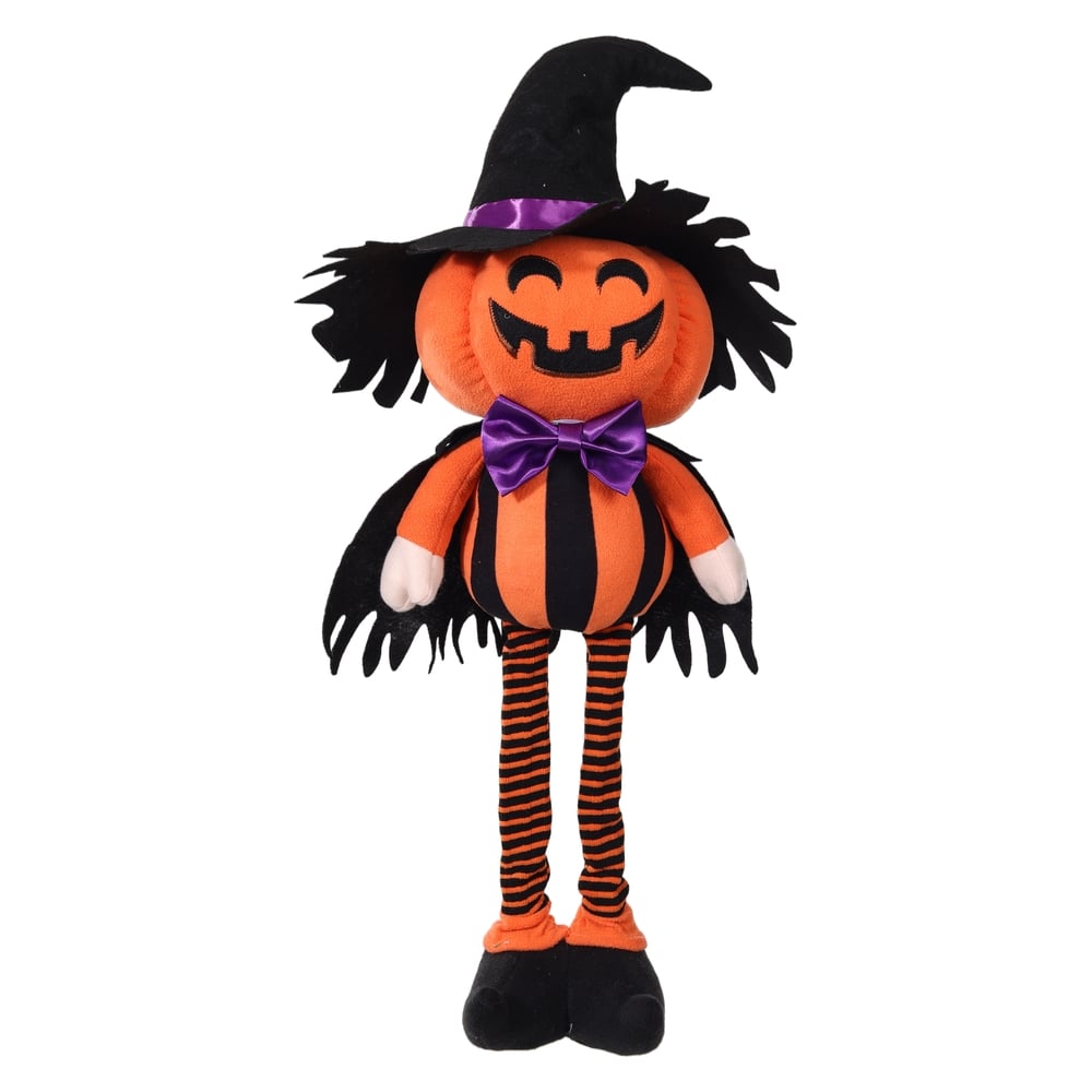 BONECO ABOBORA HALLOWEEN (PRETO LARANJA) 70X35X23cm