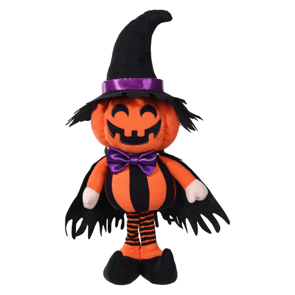 BONECO ABOBORA HALLOWEEN (PRETO LARANJA) 47X25X17cm