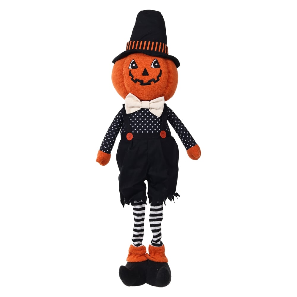 BONECO ABOBORA HALLOWEEN (PRETO LARANJA) 75X25X19cm