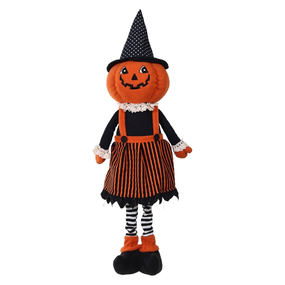 BONECA ABOBORA HALLOWEEN (PRETO LARANJA) 75X25X19cm