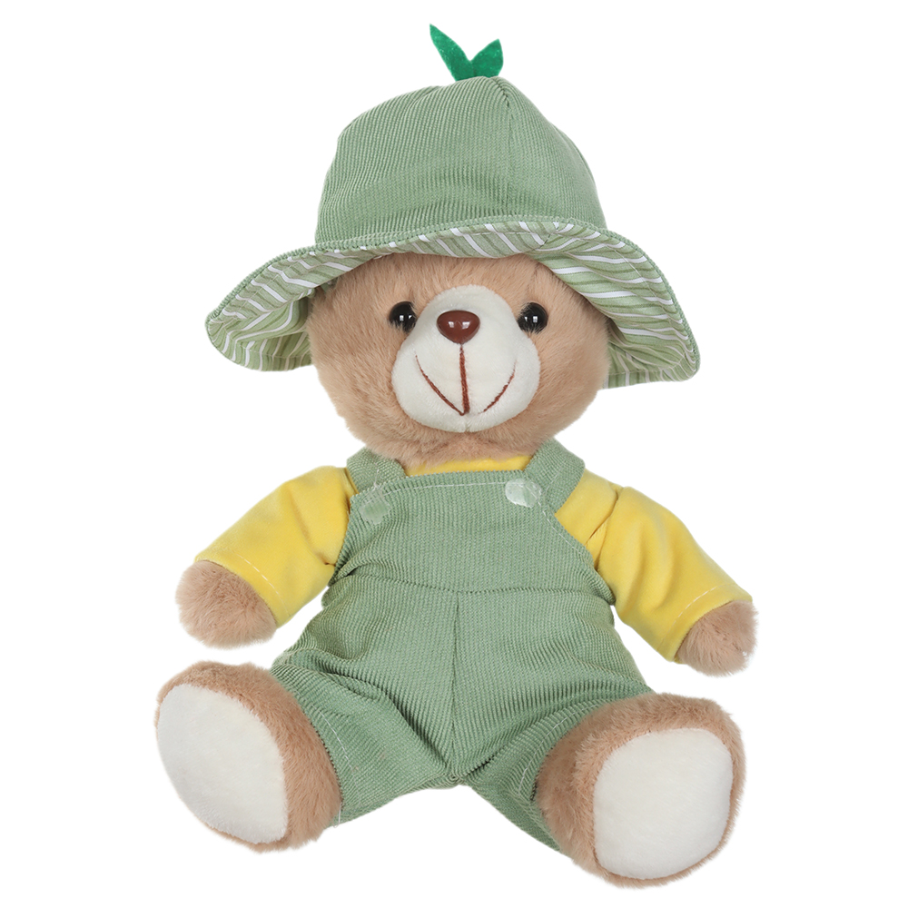 BONECO NATAL URSO MACHO DECORATIVO (VERDE AMARELO) 20cm