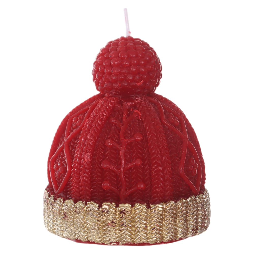 NATAL VELA  CHAPEU C/DECORATIVA 9,5X8X8cm (vermelho)