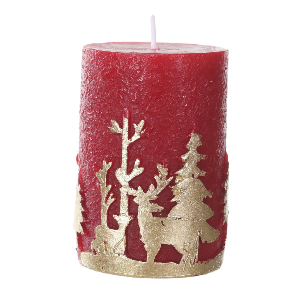 NATAL VELA  DECORATIVA 7X5X5cm (vermelho) 5D