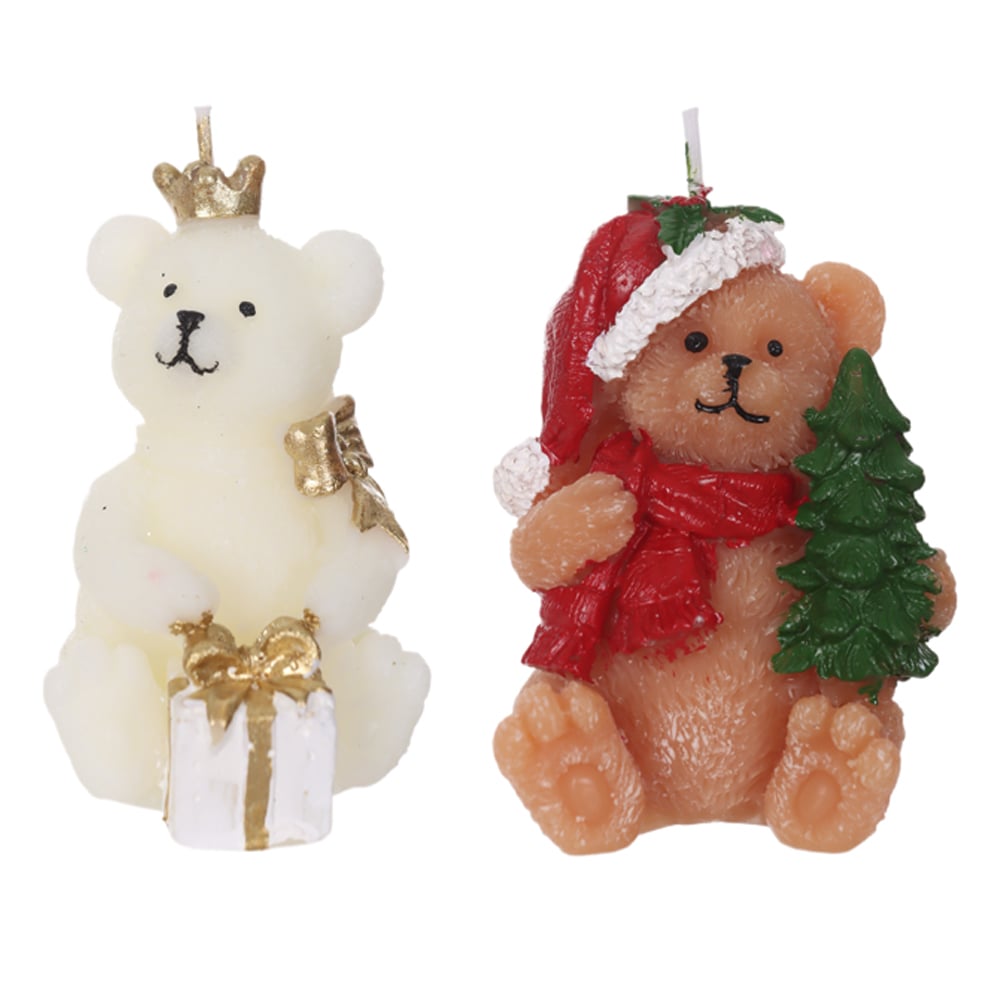 NATAL VELA  SORTIDO URSO DECORATIVA 8X5,5X4,5cm (SORTIDO)