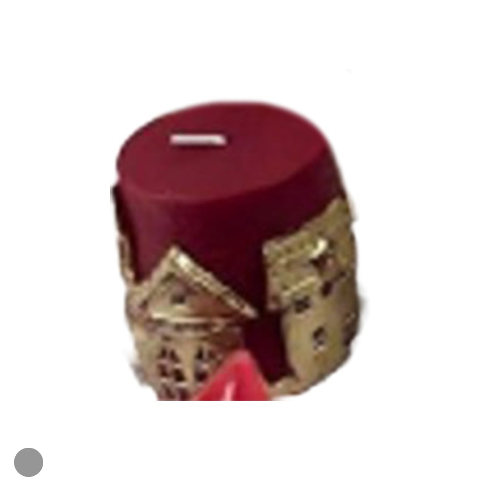 NATAL VELA  DECORATIVA 7X5X5cm (VERMELHO)