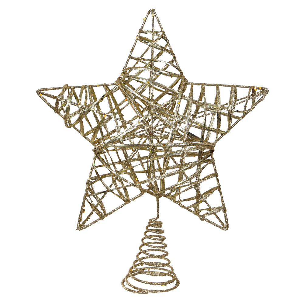 PONTEIRA DE ARVORE ESTRELA NATAL (dourado) 28X23cm