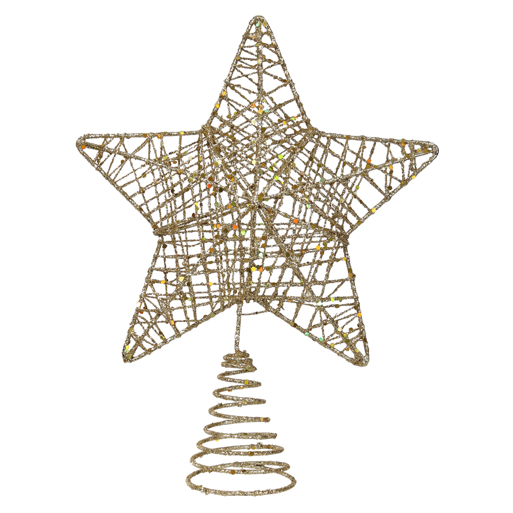 PONTEIRA DE ARVORE ESTRELA NATAL (dourado) 23X18cm