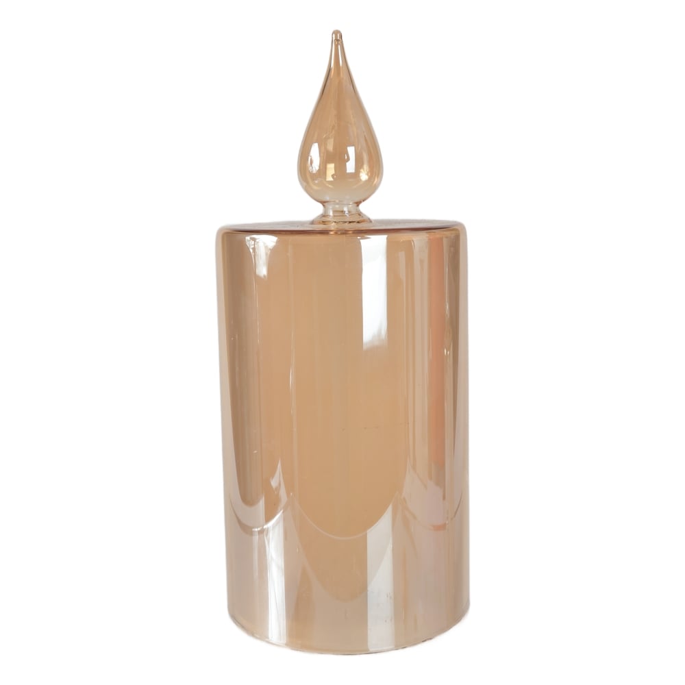 VELA NATAL  DECORATIIVA C/LED 21cm (DOURADO)