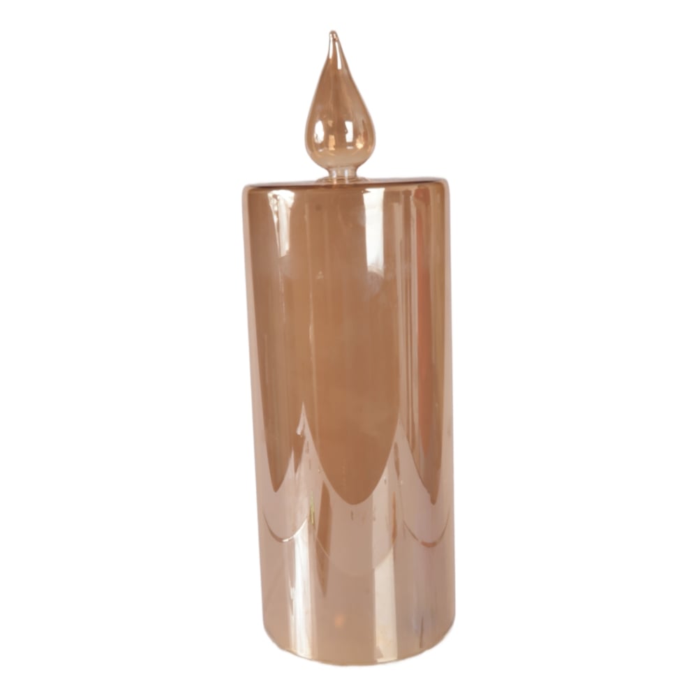 VELA NATAL  DECORATIVA C/LED 27cm (DOURADO)