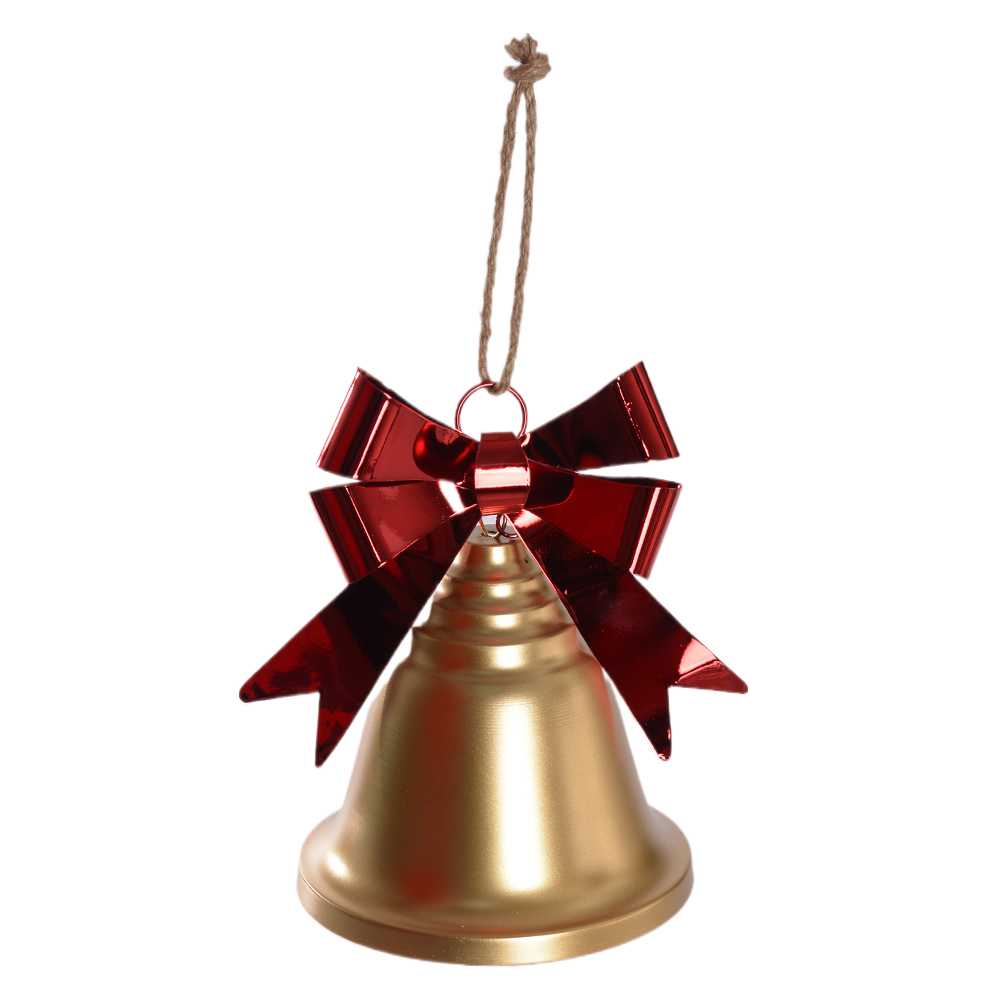 ENFEITE SINO DE NATAL (DOURADO VERMELHO) 18X15X30cm 15D