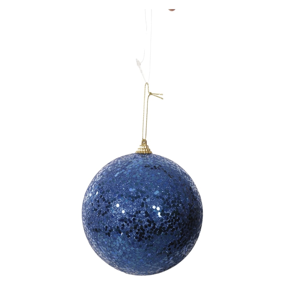 BOLAS DECORADAS NATAL C/2 PVC (AZUL) 12D