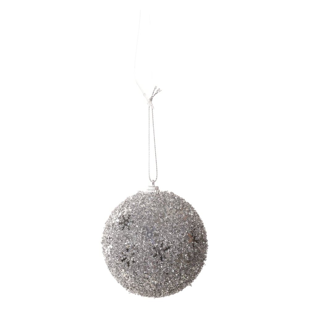 BOLAS DECORADAS NATAL C/3 PVC (PRATA) 8D