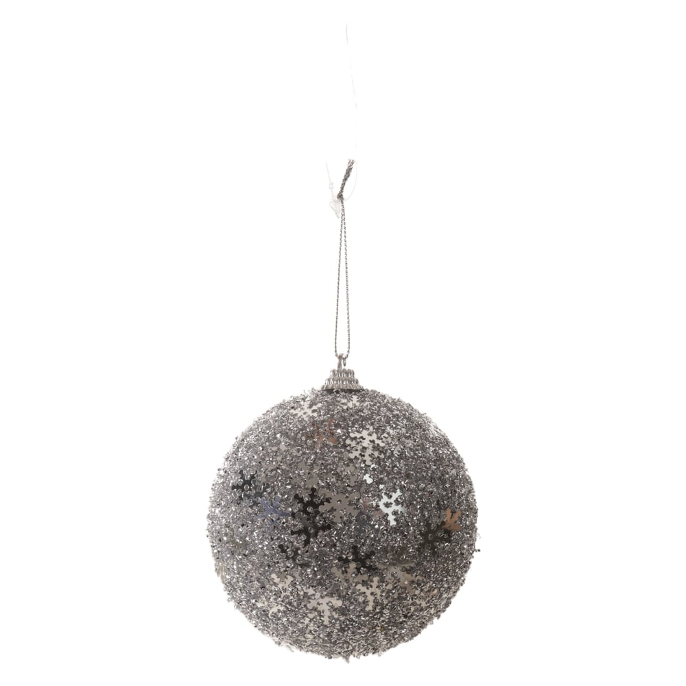 BOLAS DECORADAS NATAL C/2 PVC (PRATA) 10D
