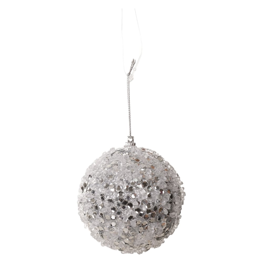 BOLAS DECORADAS NATAL C/3 PVC (PRATA) 8D