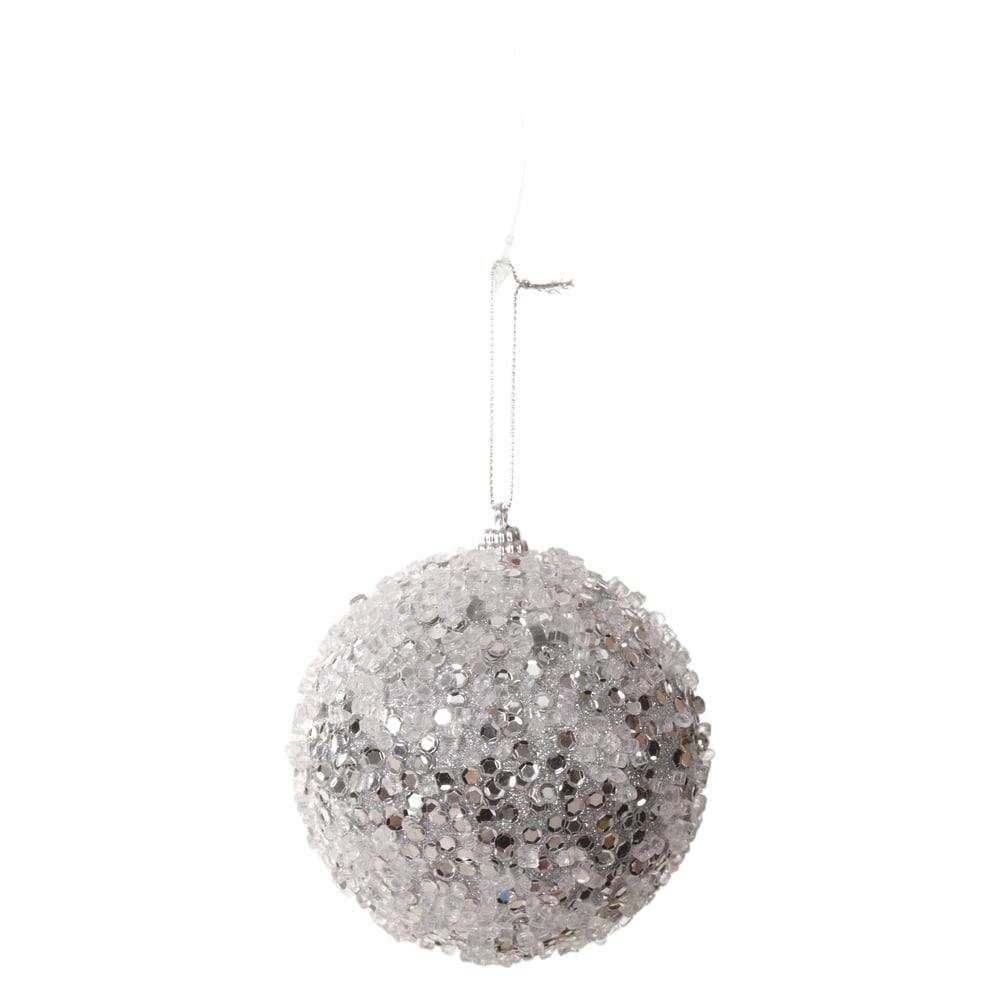BOLAS DECORADAS NATAL C/2 PVC (PRATA) 10D