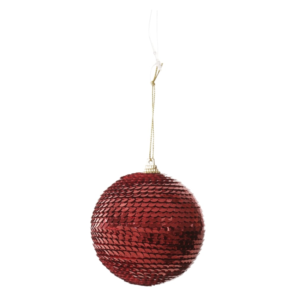 BOLAS DECORADAS NATAL C/3 PVC (VERMELHO) 8D