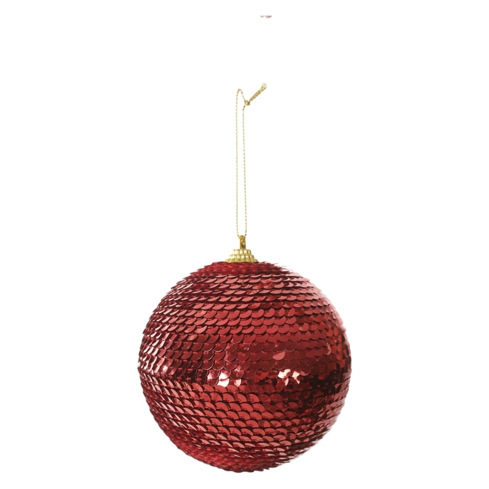 BOLAS DECORADAS NATAL C/2 PVC (VERMELHO) 10D