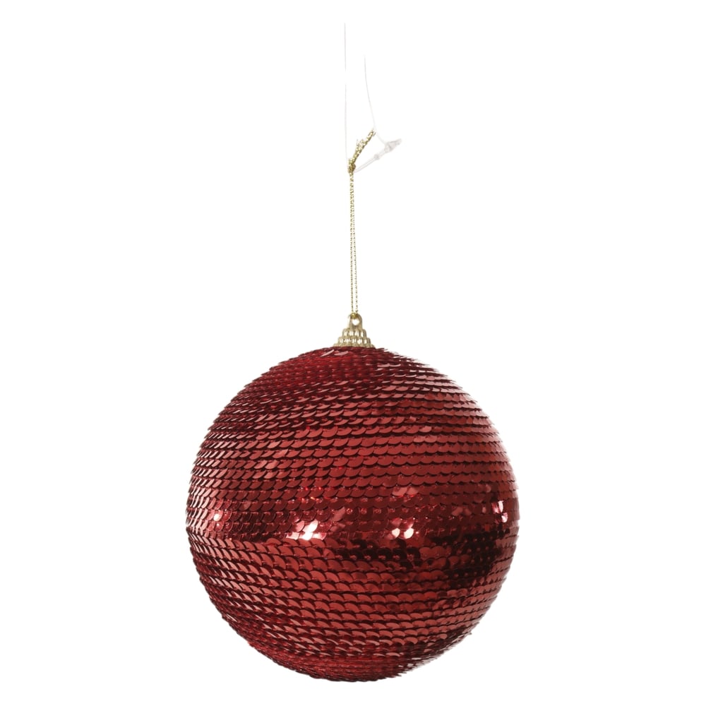 BOLAS DECORADAS NATAL C/2 PVC (VERMELHO) 12D