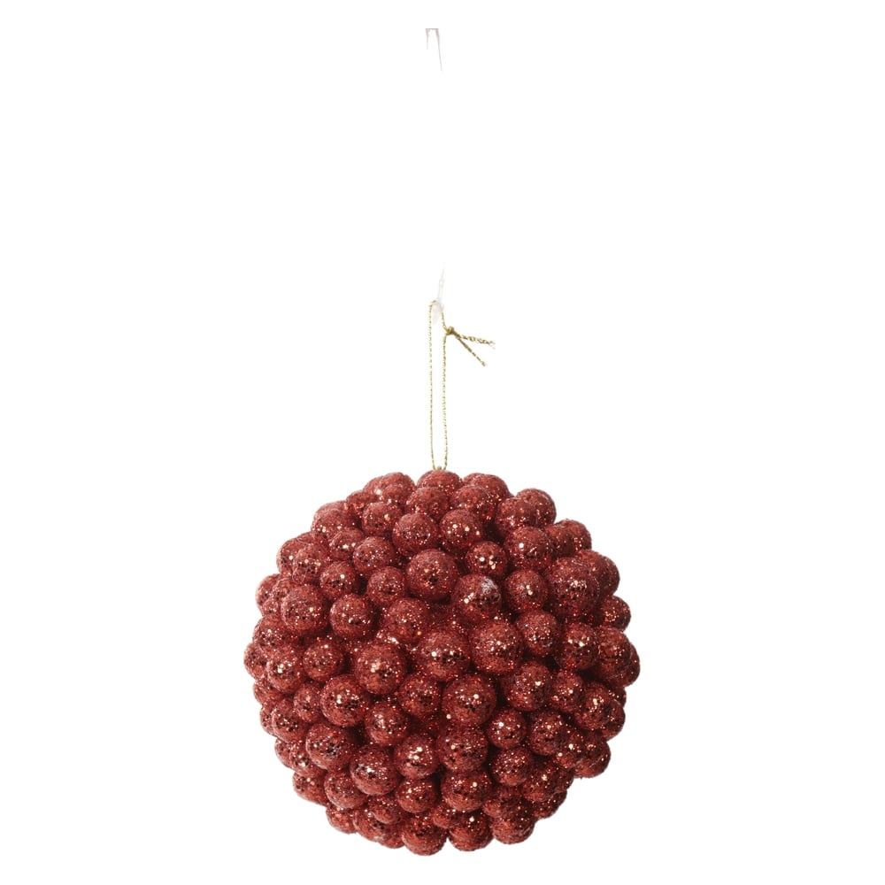 BOLAS DECORADAS NATAL C/2 PVC (VERMELHO) 12D