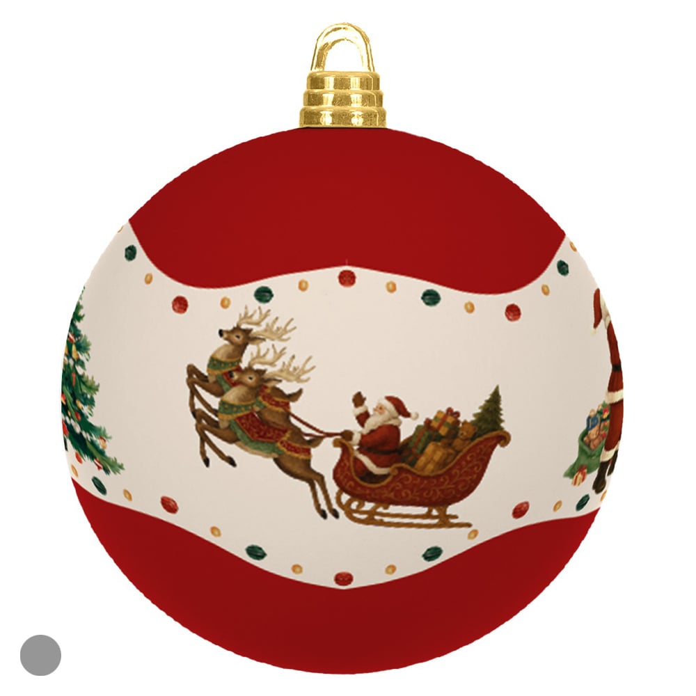 BOLAS DECORADAS NOEL NATAL (VERMELHO) 20D