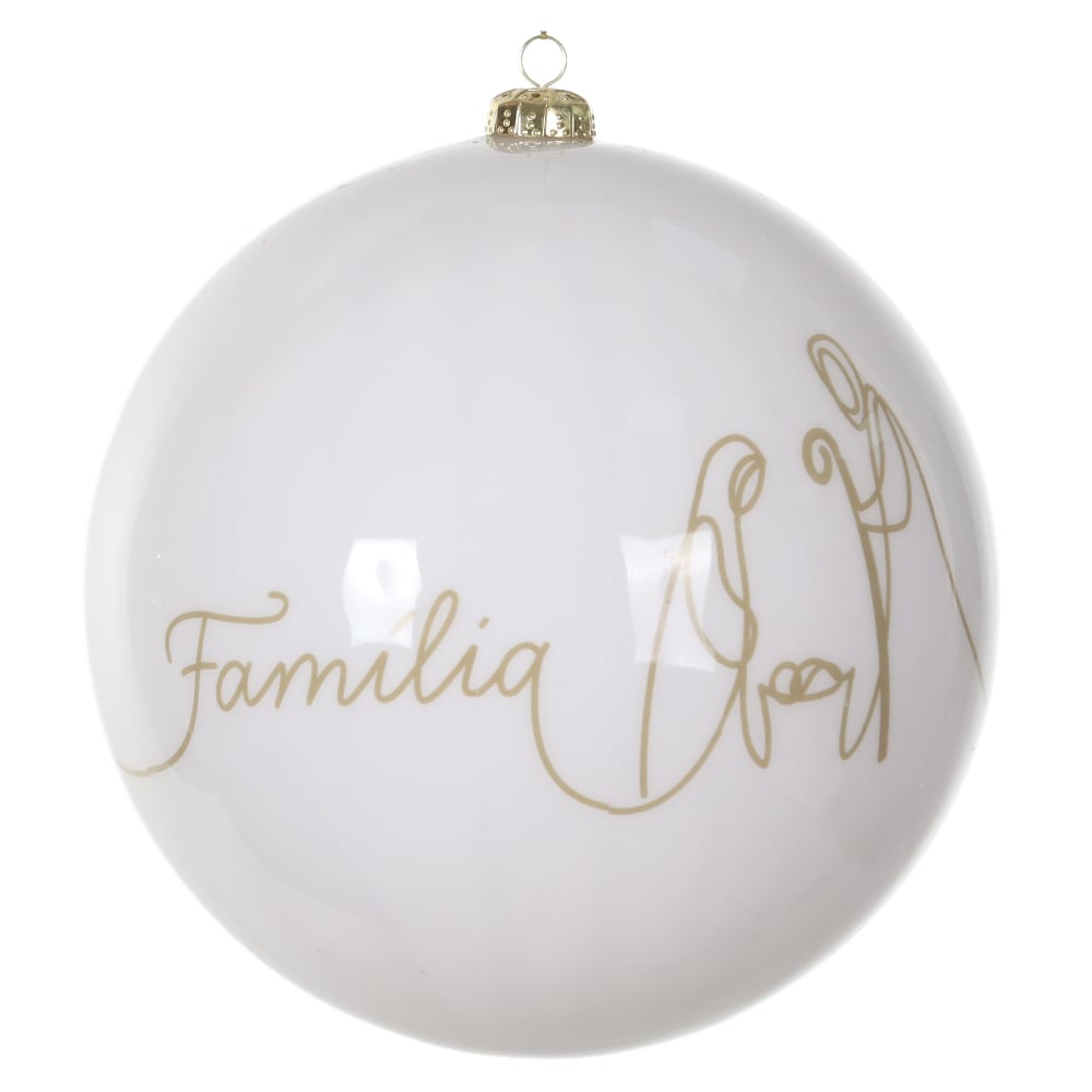 BOLAS DECORADAS RELIGIOSA NATAL (BRANCO) 15D