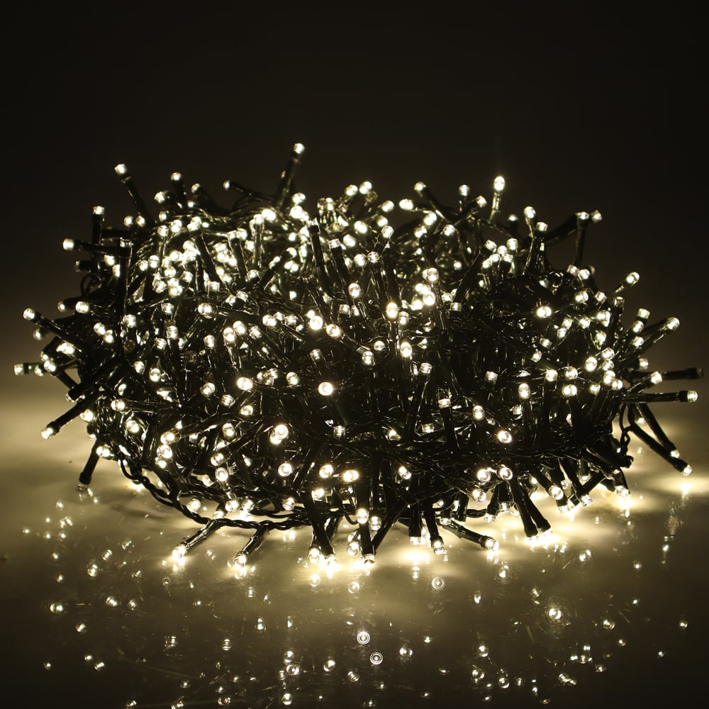 CORDAO 900 LED FIO VERDE USO EXTERNO BIVOLT C/SLOW STROBO (BRANCO QUENTE) 20m