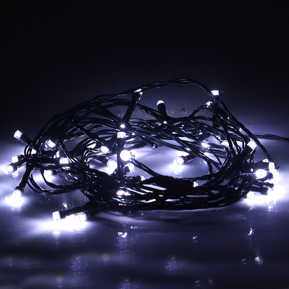 CORDAO 50 LED FIO VERDE C/8 FUNC 220V (BRANCO) 4m